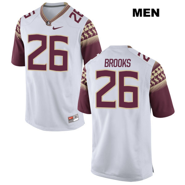 Men's NCAA Nike Florida State Seminoles #26 Decalon Brooks College White Stitched Authentic Football Jersey DLU3169FL